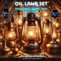 Hanging Oil Lamps and Lanterns
